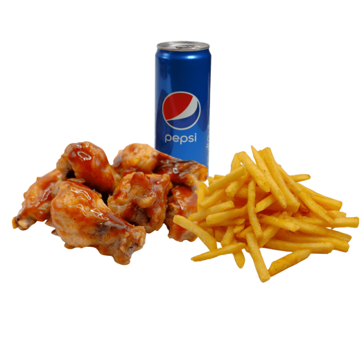 Buffalo wings menu + Pepsi 0,33 l