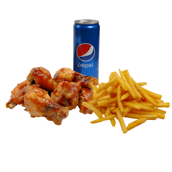 Buffalo wings menu + Pepsi 0,33 l
